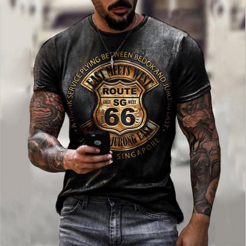 Oversize Clothes Retro Short Sleeve Men